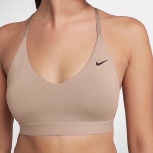 nike tan sports bra